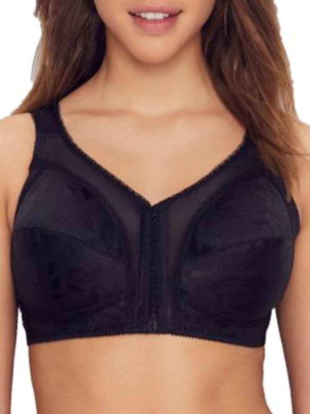 Playtex 18 Hour Supportive Front Close Flexible Back Wireless Bra Black 36C NWT